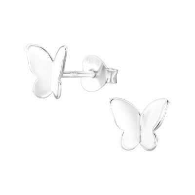 Sterling Silver Butterfly Stud Earrings