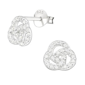 Sterling Silver Curl Stud Earrings