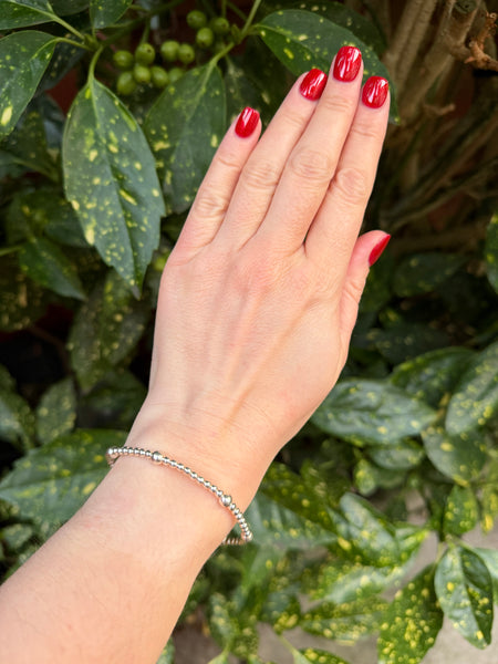 Sterling Silver Mixed Bead Stacker Bracelet