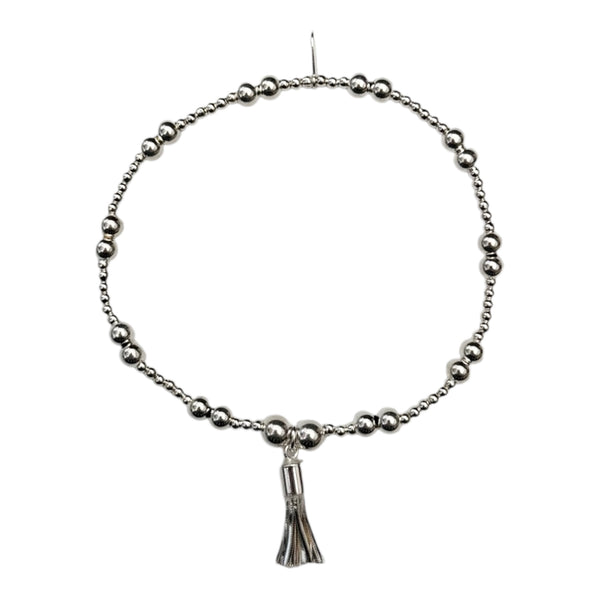 Sterling Silver Mini Tassel Bracelet