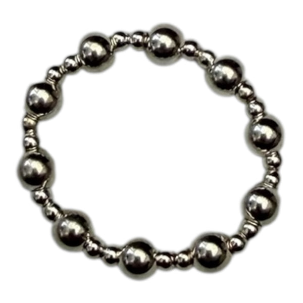Sterling Silver Mixed Bead Ring
