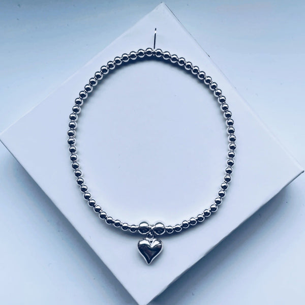 Sterling Silver Love Heart Bracelet