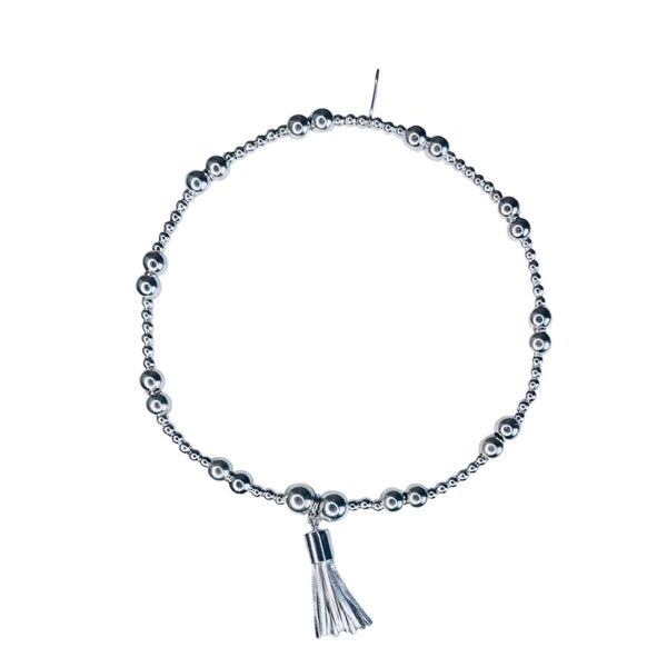 Sterling Silver Mini Tassel Bracelet