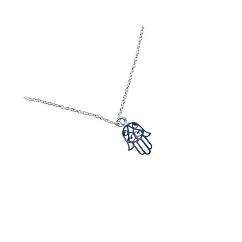 Sterling Silver Hama Hand Necklace