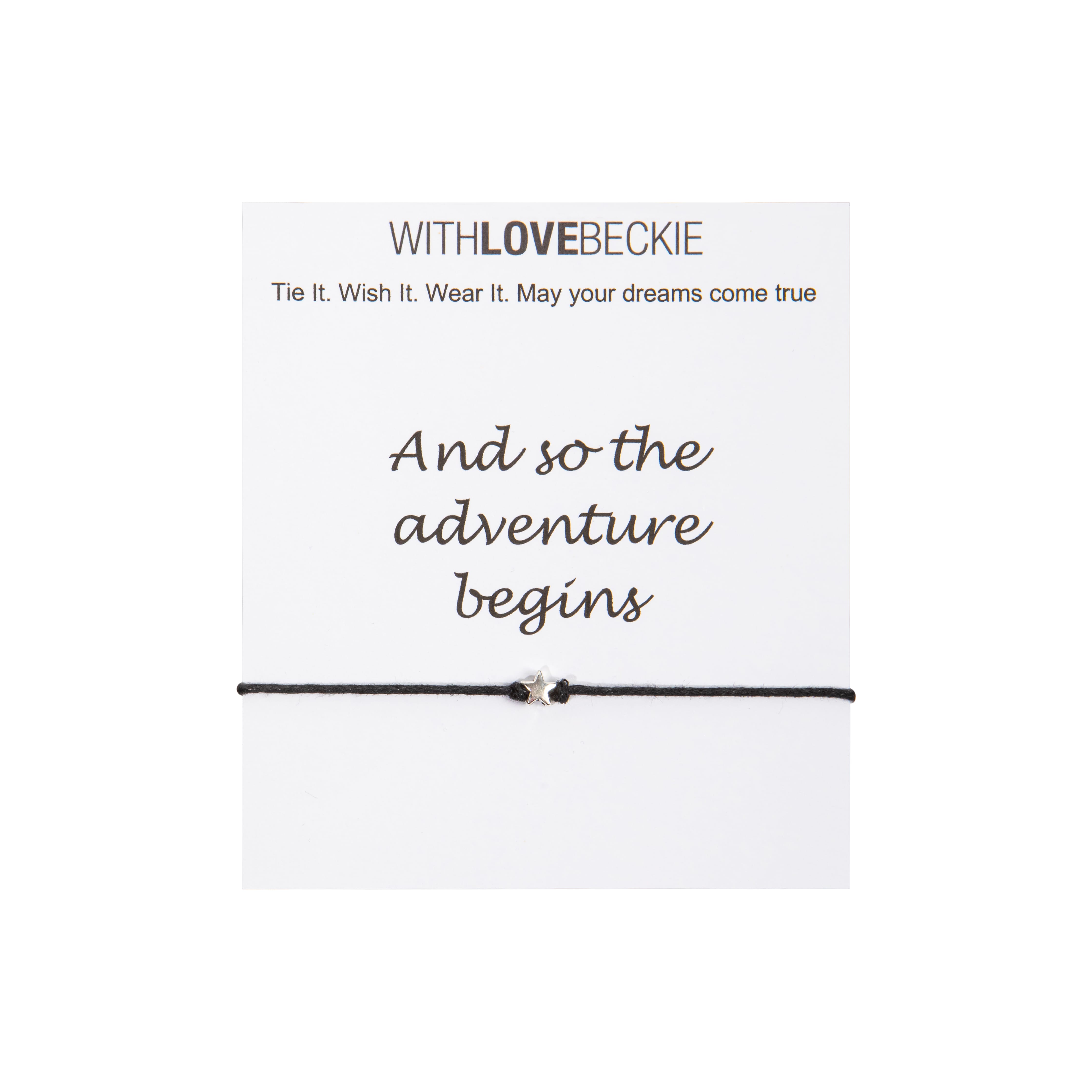 And So The Adventure Begins Wish String bracelet With Love Beckie