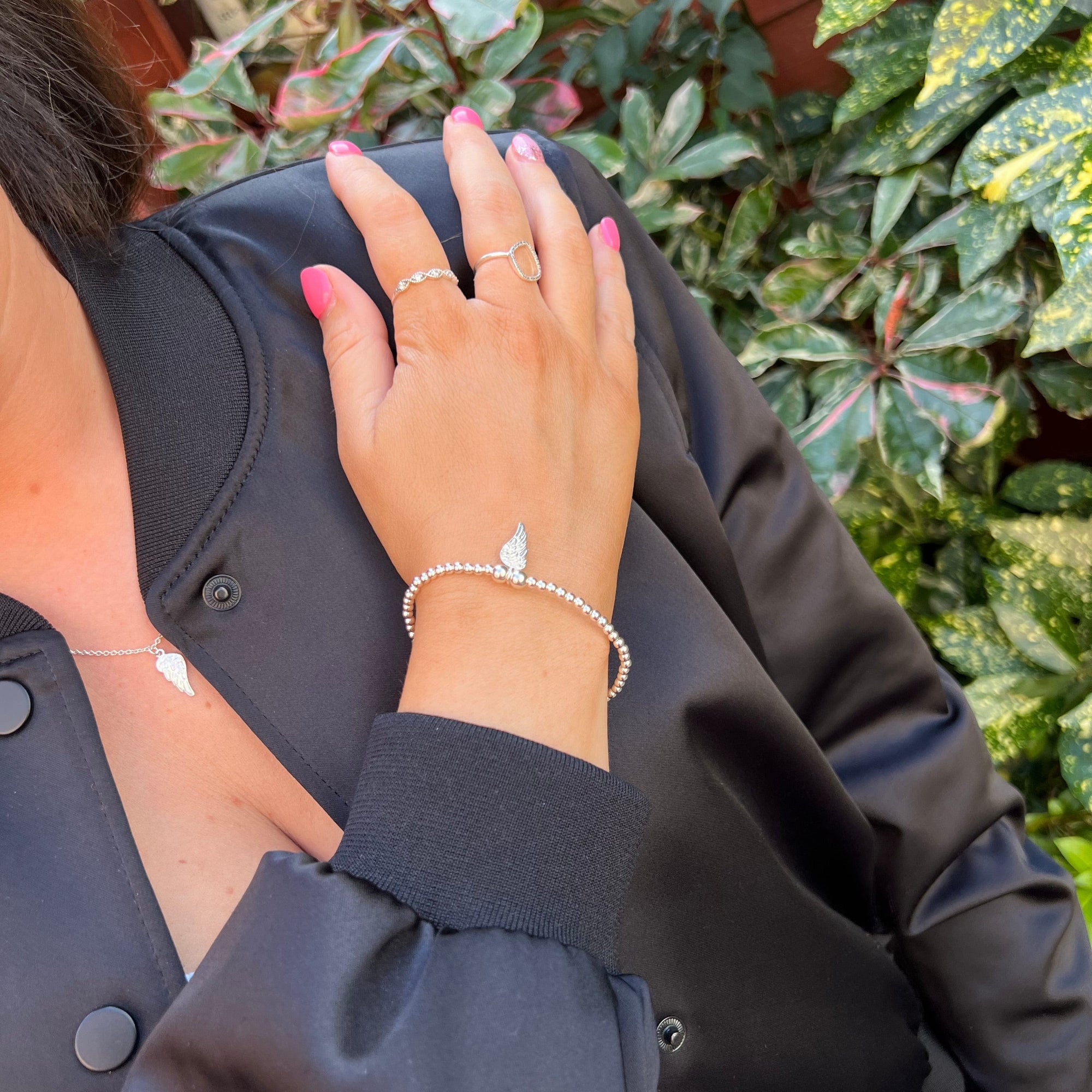 Angel Wing Bracelet & Necklace Set - Sterling Silver Jewellery With Love Beckie