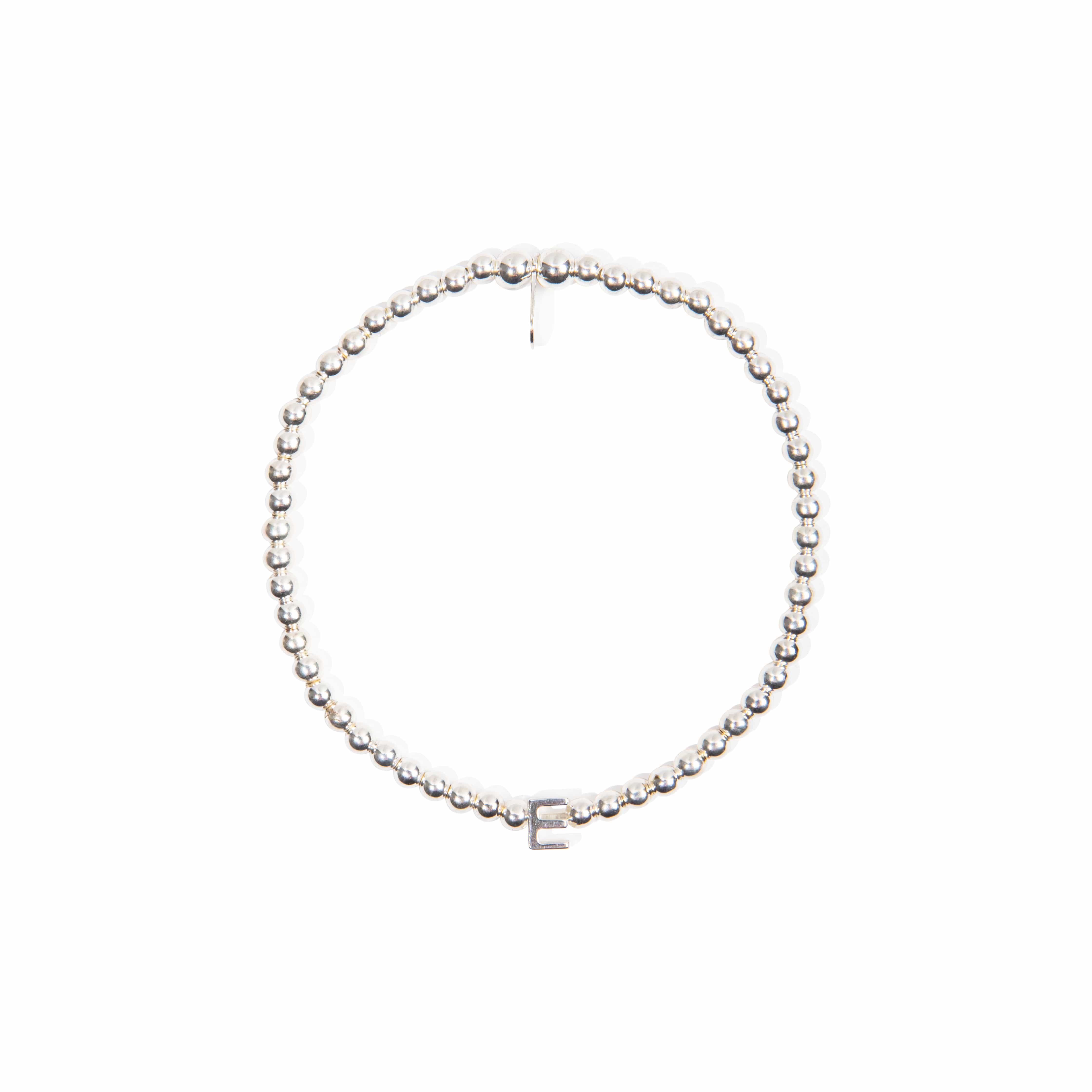Children's Initial Bead Bracelet - Sterling Silver bracelet With Love Beckie