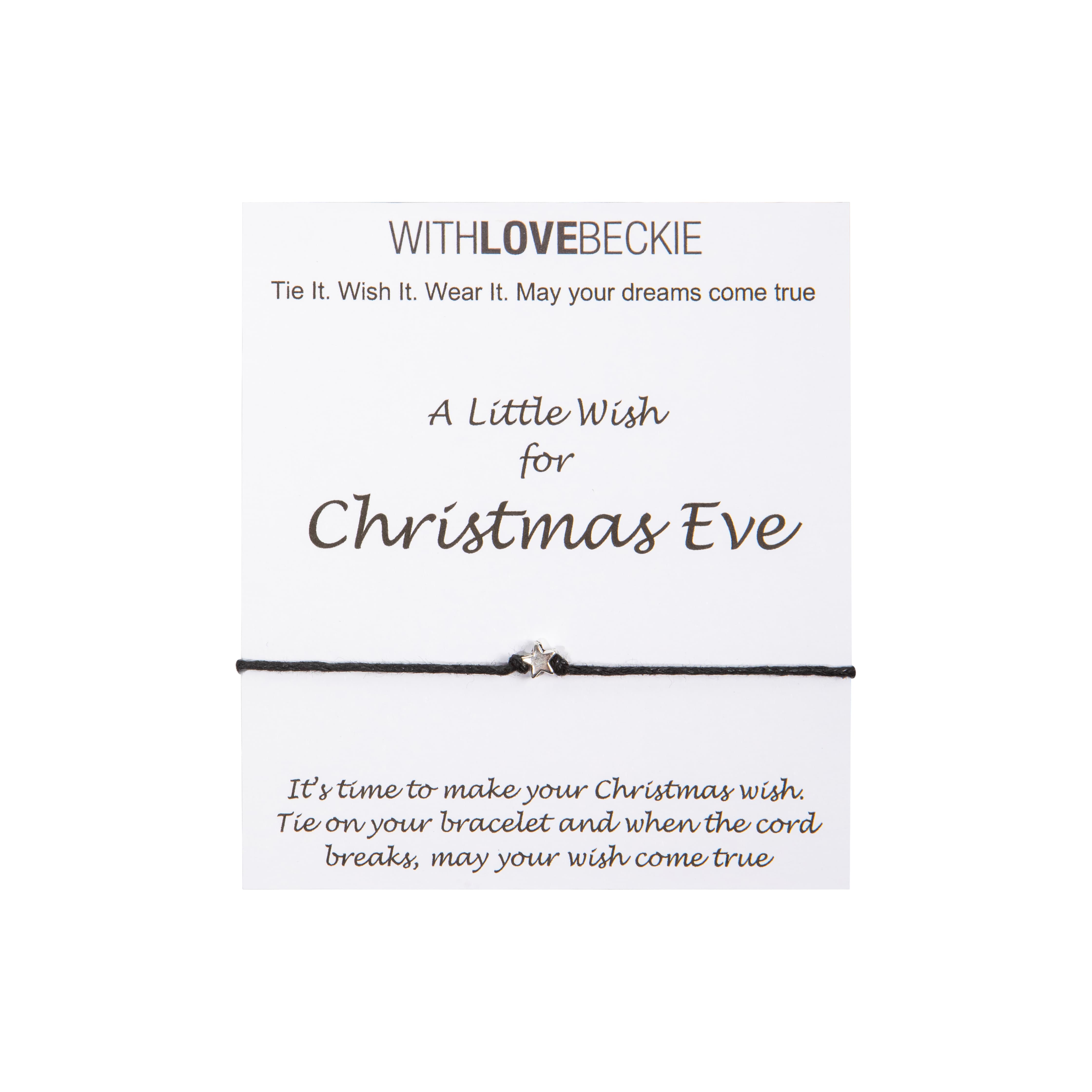 Christmas Eve Wish String bracelet With Love Beckie