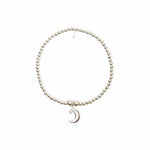 Crescent Moon Bracelet - Sterling Silver bracelet With Love Beckie