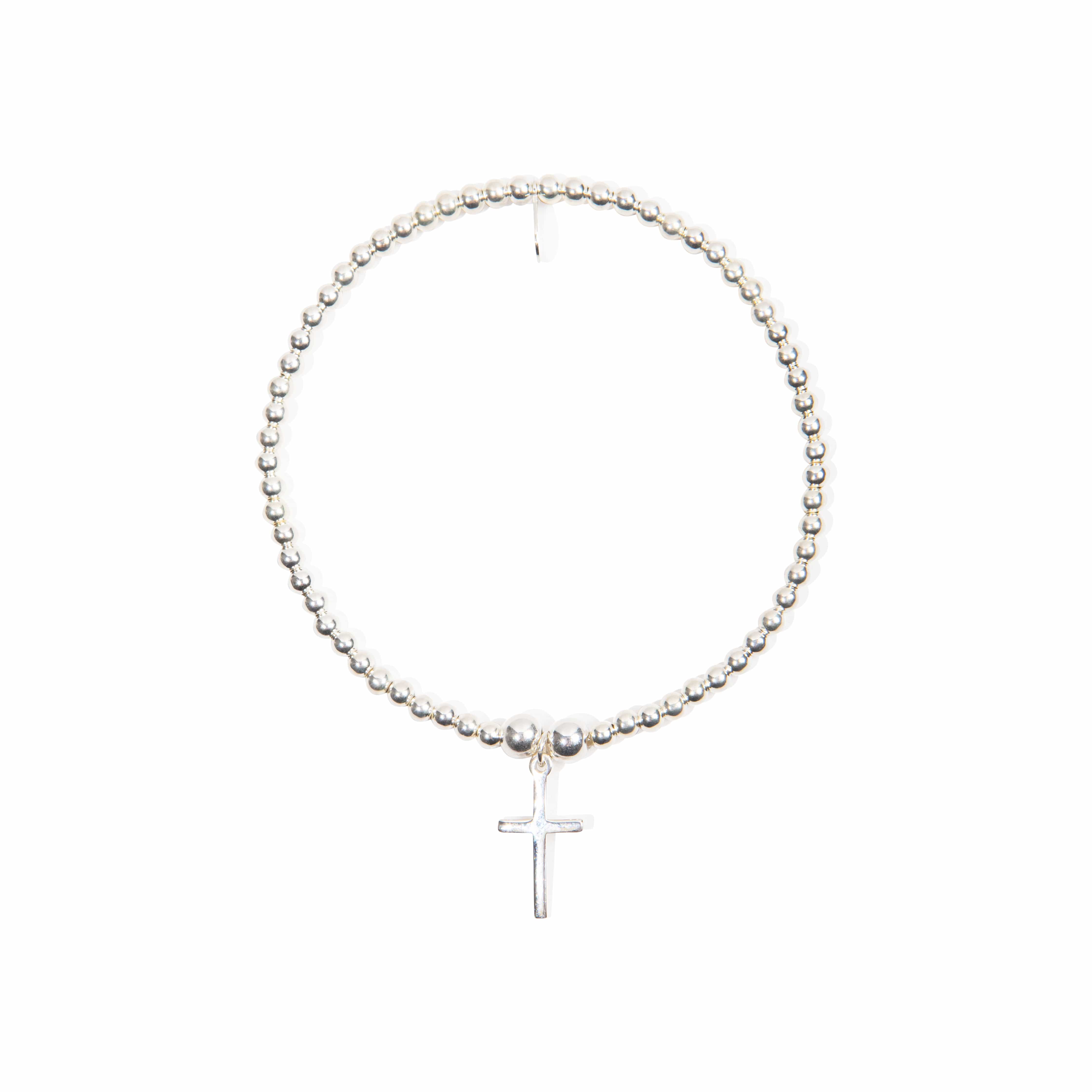 Cross Bracelet - Sterling Silver bracelet With Love Beckie
