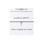 Feathers Wish String bracelet With Love Beckie