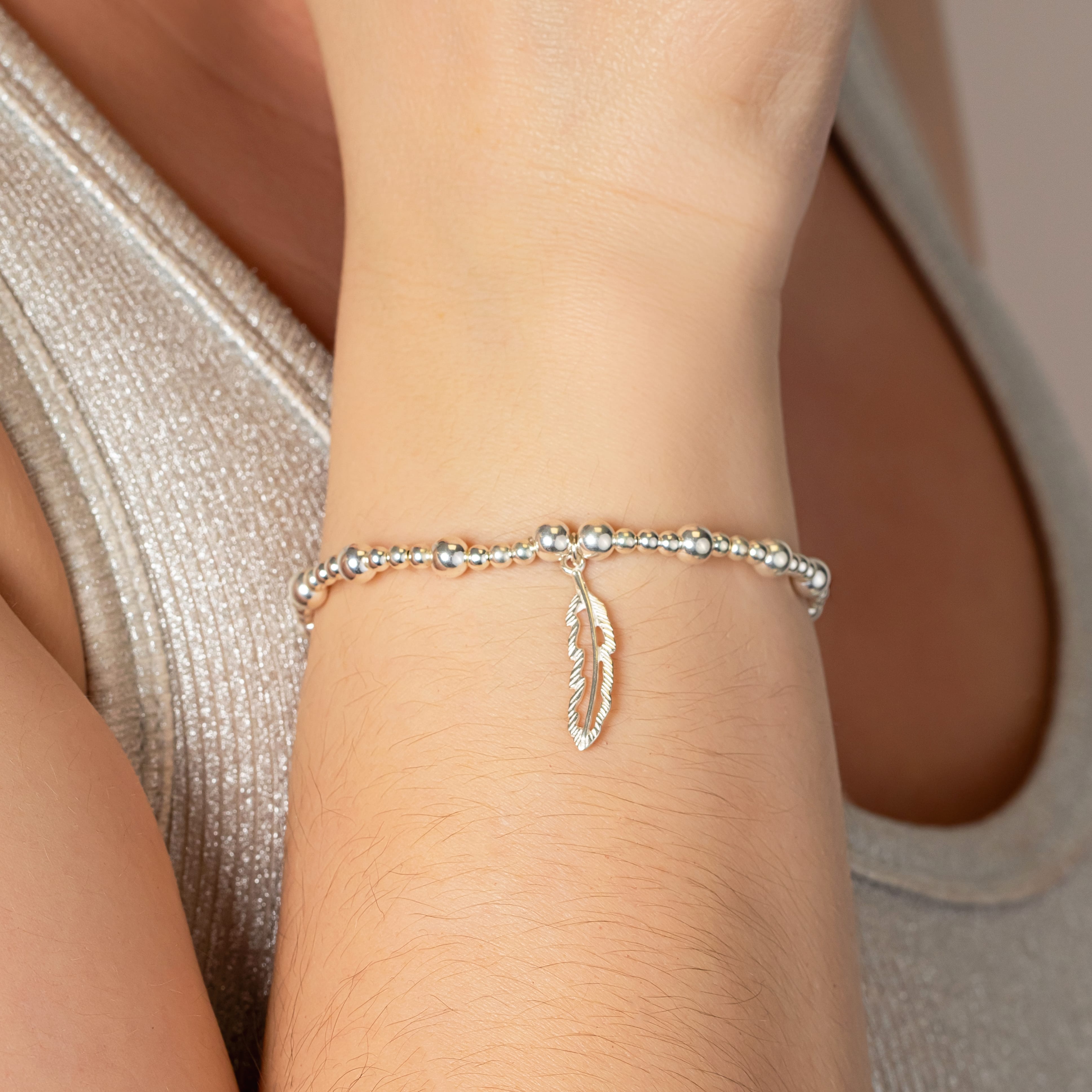 Filligree Feather Bracelet - Sterling Silver bracelet With Love Beckie