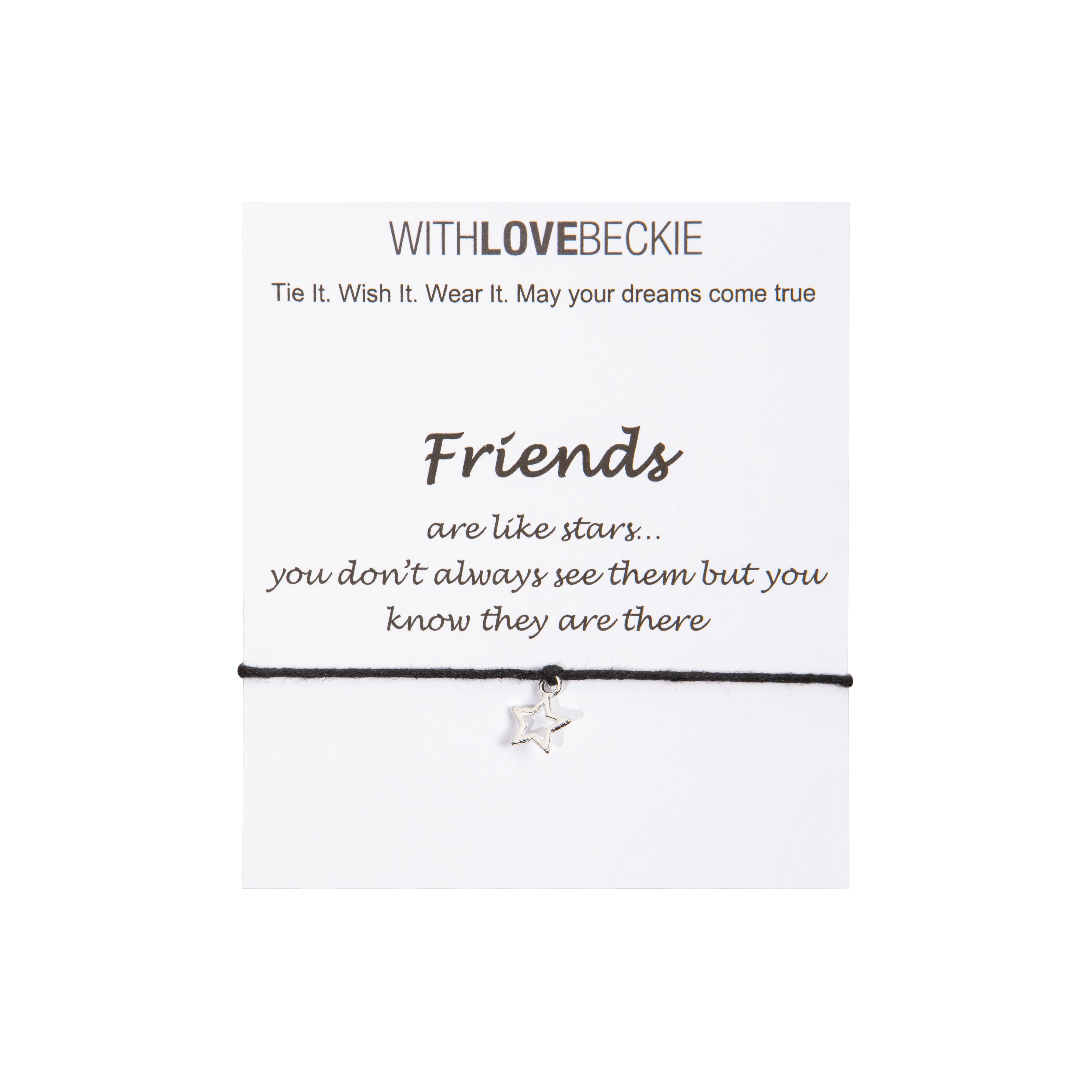 Friends Are Like Stars Wish String bracelet With Love Beckie
