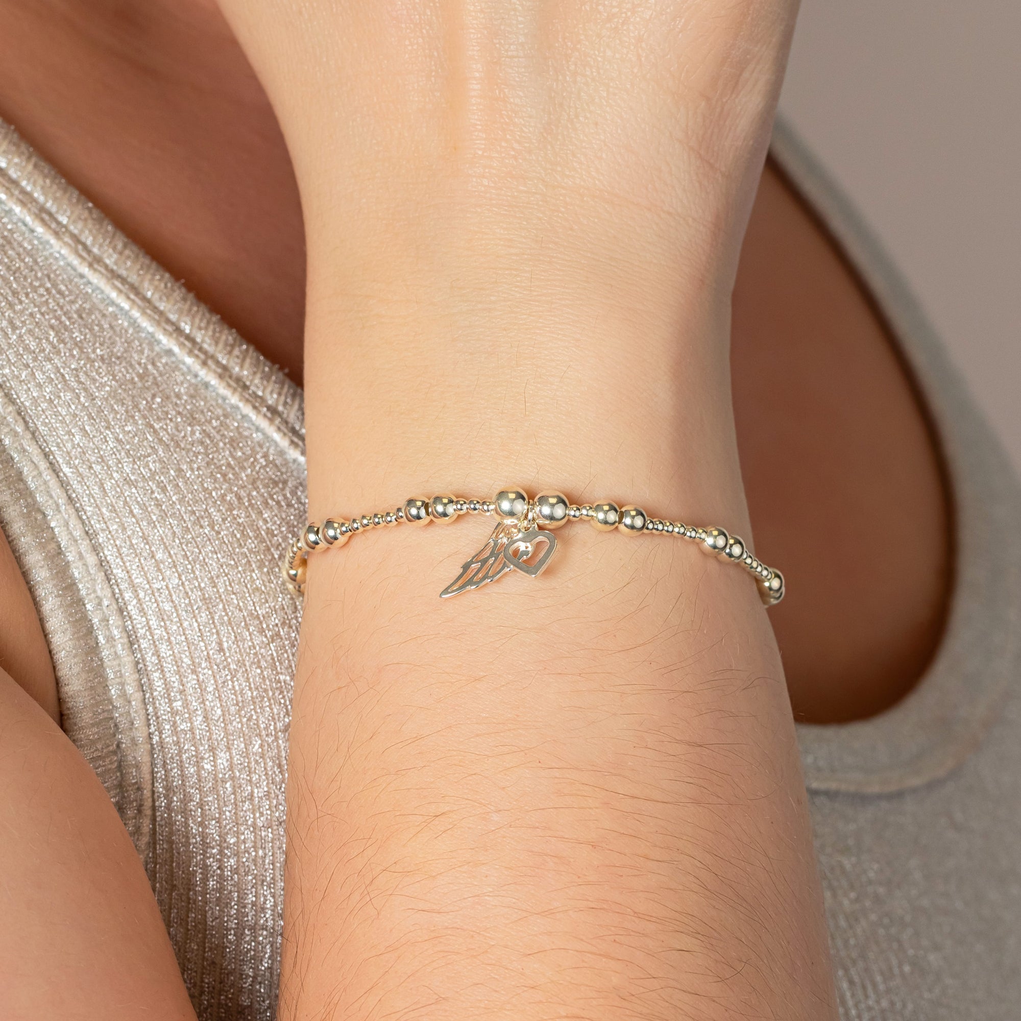 Guardian Angel Bracelet - Sterling Silver bracelet With Love Beckie