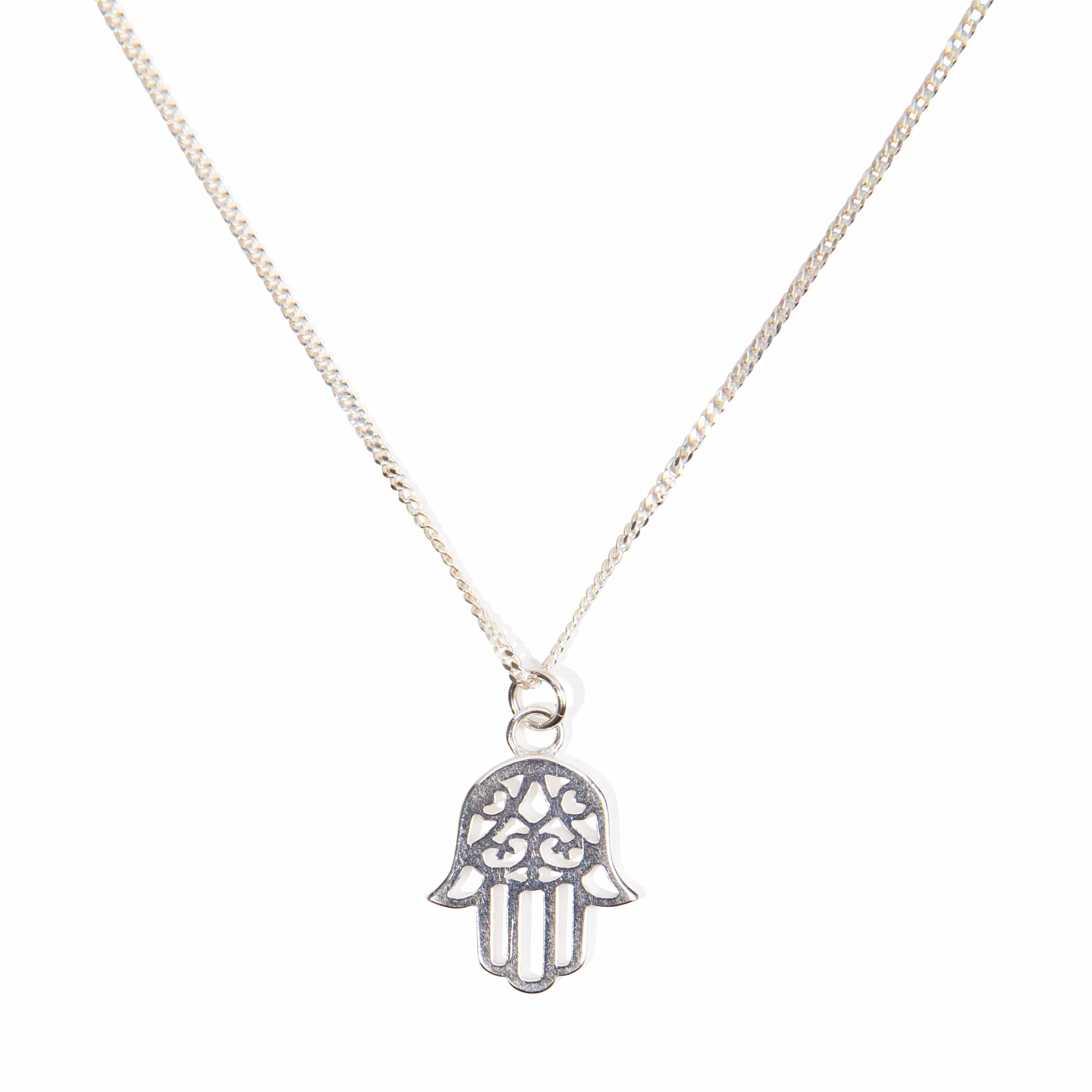 Hama Hand Necklace - Sterling Silver Necklace With Love Beckie