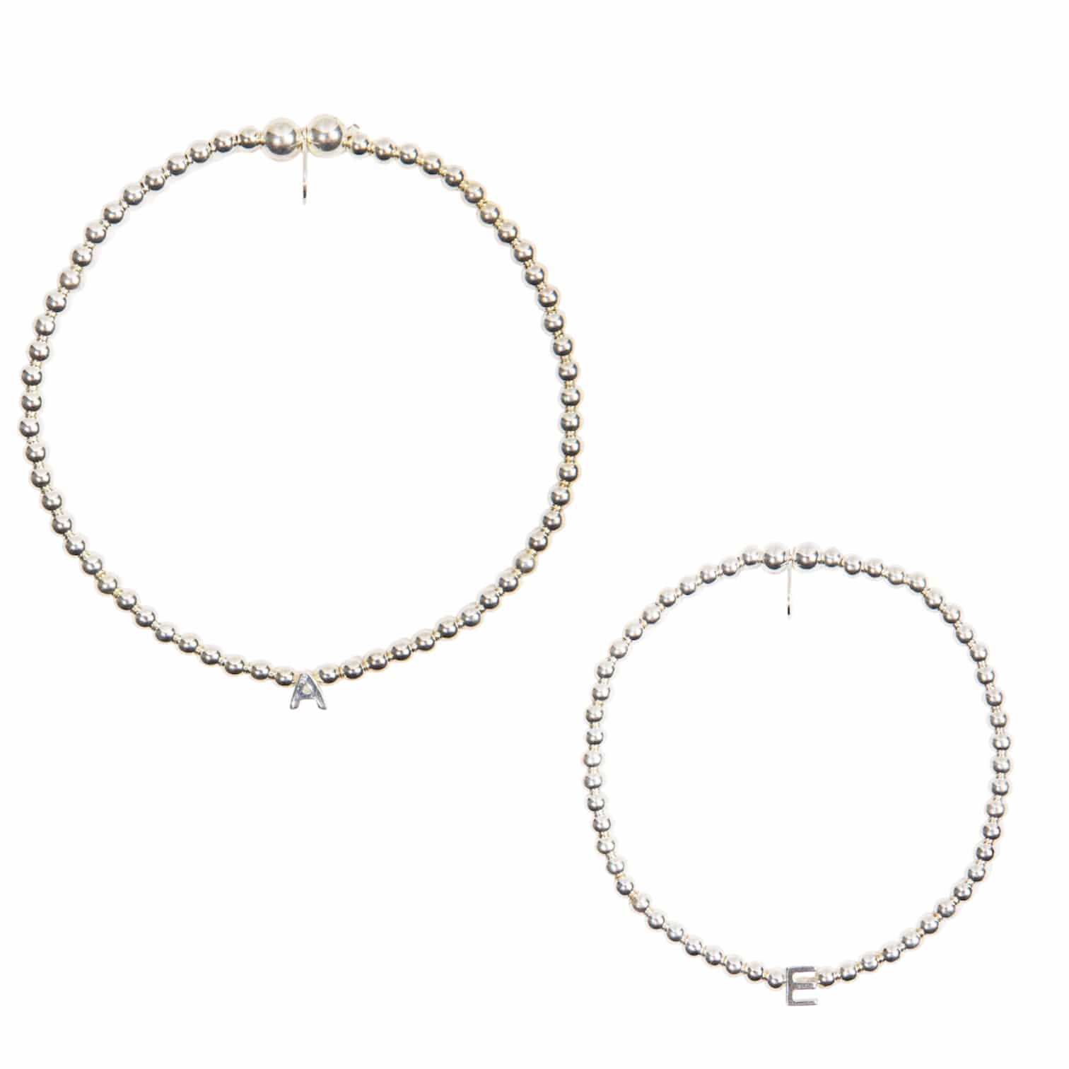 Initial Bead Bracelet Adult & Child - Sterling Silver Jewellery With Love Beckie