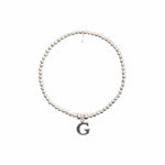 Initial Charm Bracelet - Sterling Silver bracelet With Love Beckie