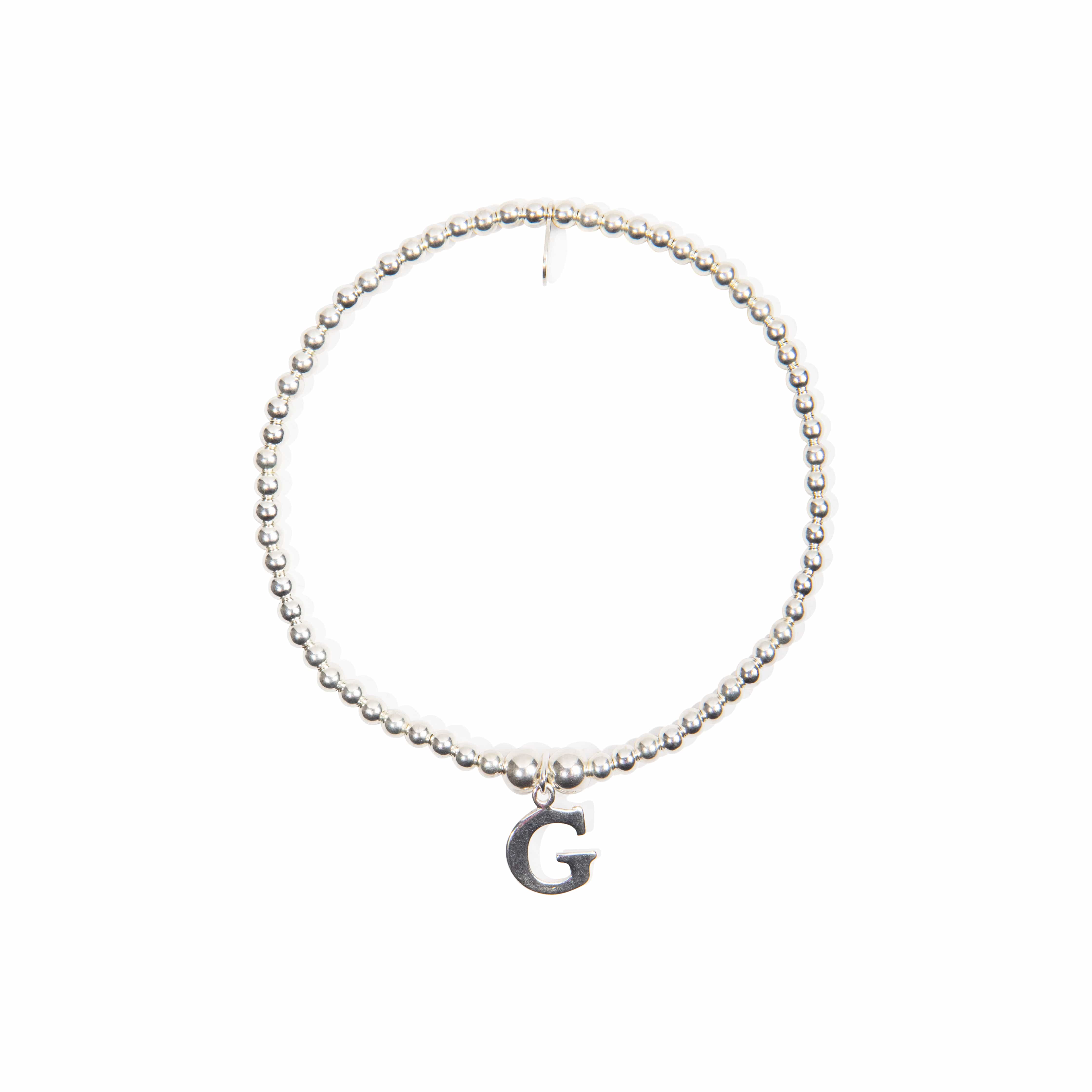 Initial Charm Bracelet - Sterling Silver bracelet With Love Beckie