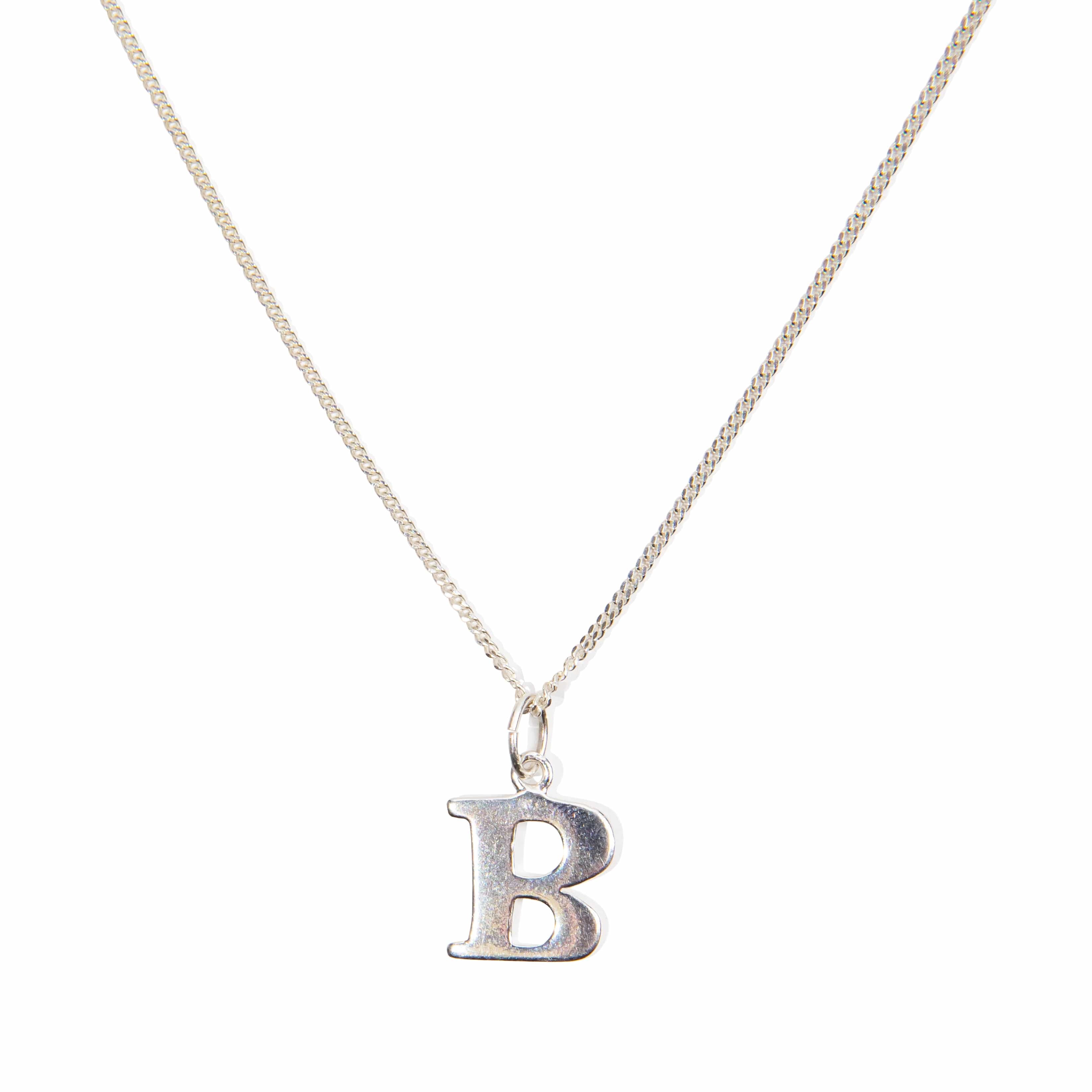 Initial Charm Necklace - Sterling Silver Necklace With Love Beckie