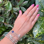 Initial Cubic Zirconia Charm Bracelet - Sterling Silver bracelet With Love Beckie