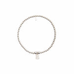 Initial Cubic Zirconia Charm Bracelet - Sterling Silver bracelet With Love Beckie