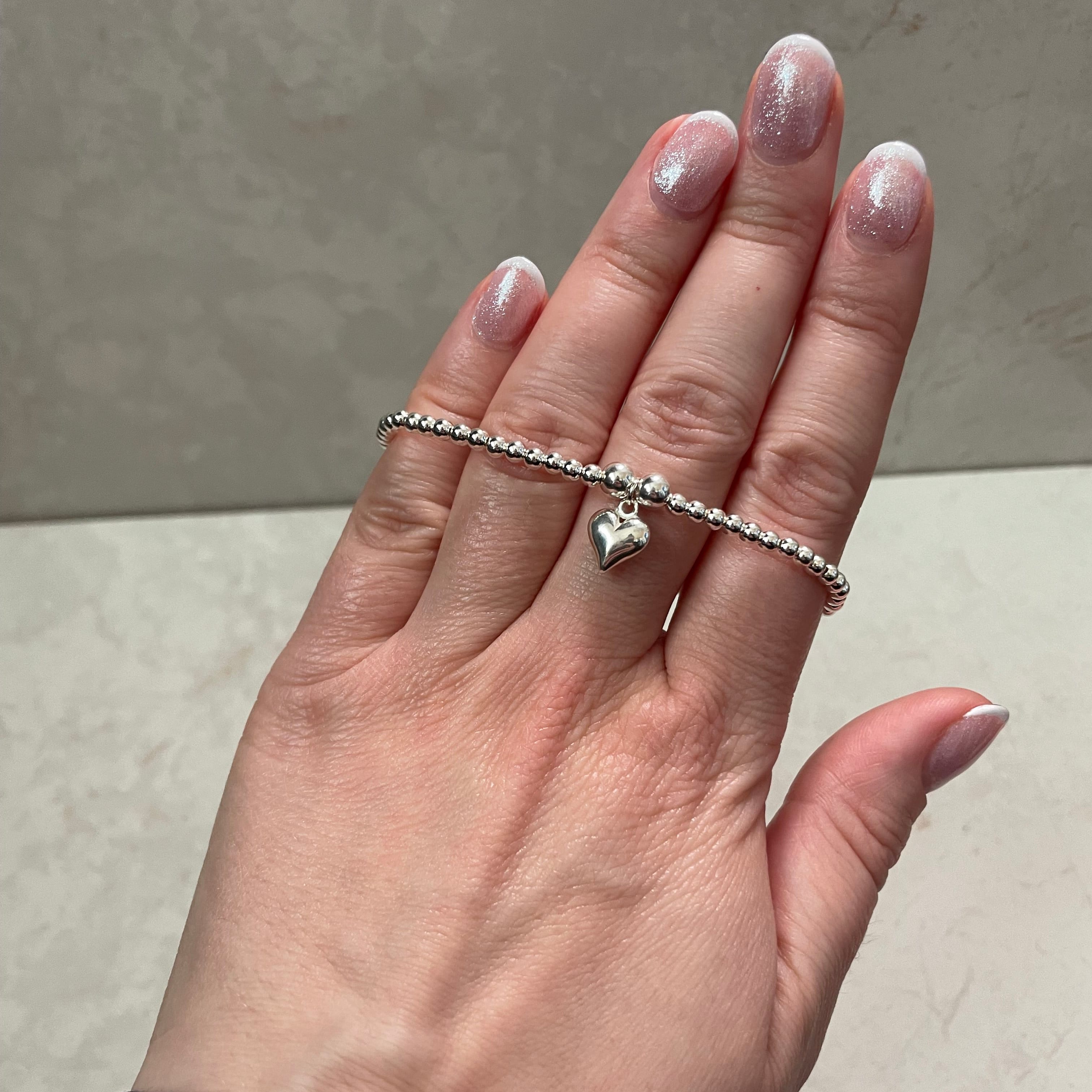 Love Heart Bracelet - Sterling Silver bracelet With Love Beckie