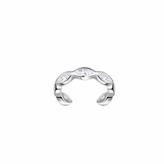 Marquise Cubic Zirconia Ear Cuff - Sterling Silver Earrings With Love Beckie
