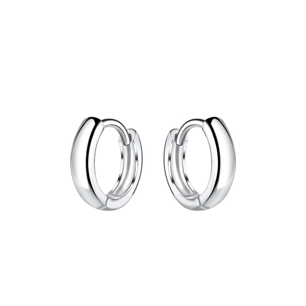 Mini Huggie Earrings - Sterling Silver Earrings With Love Beckie