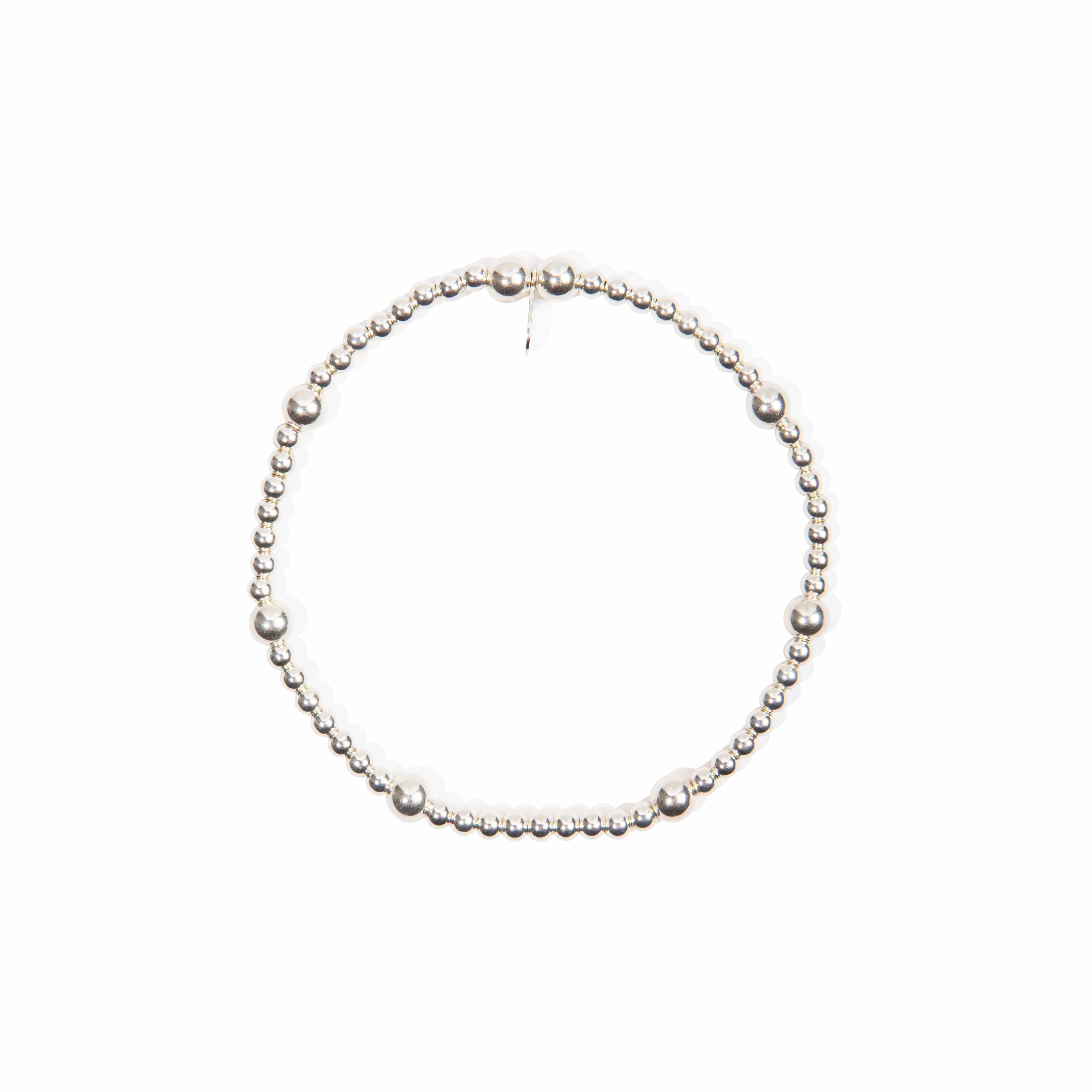 Mixed Bead Stacker Bracelet - Sterling Silver bracelet With Love Beckie