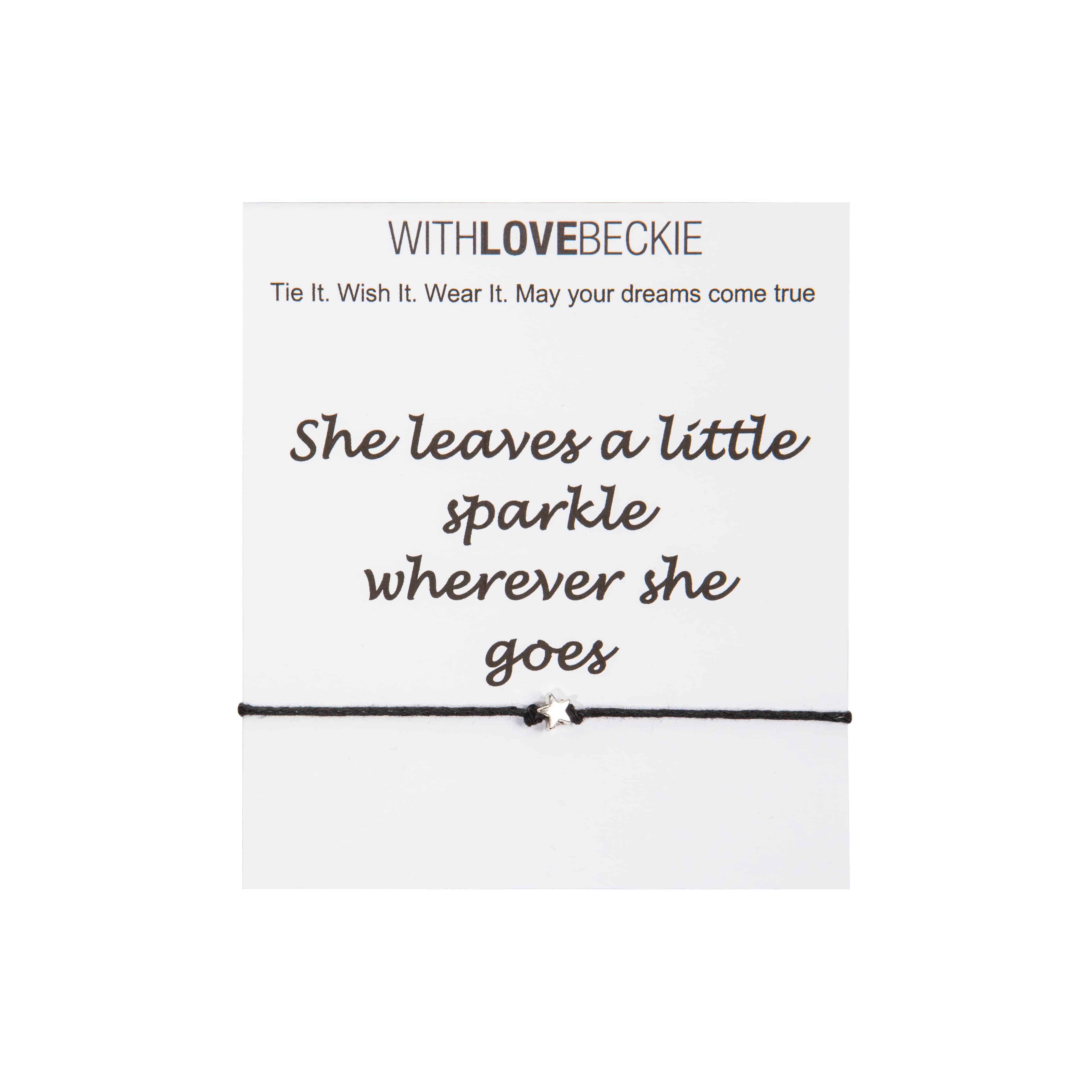 She Leaves A Little Sparkle Wish String bracelet With Love Beckie