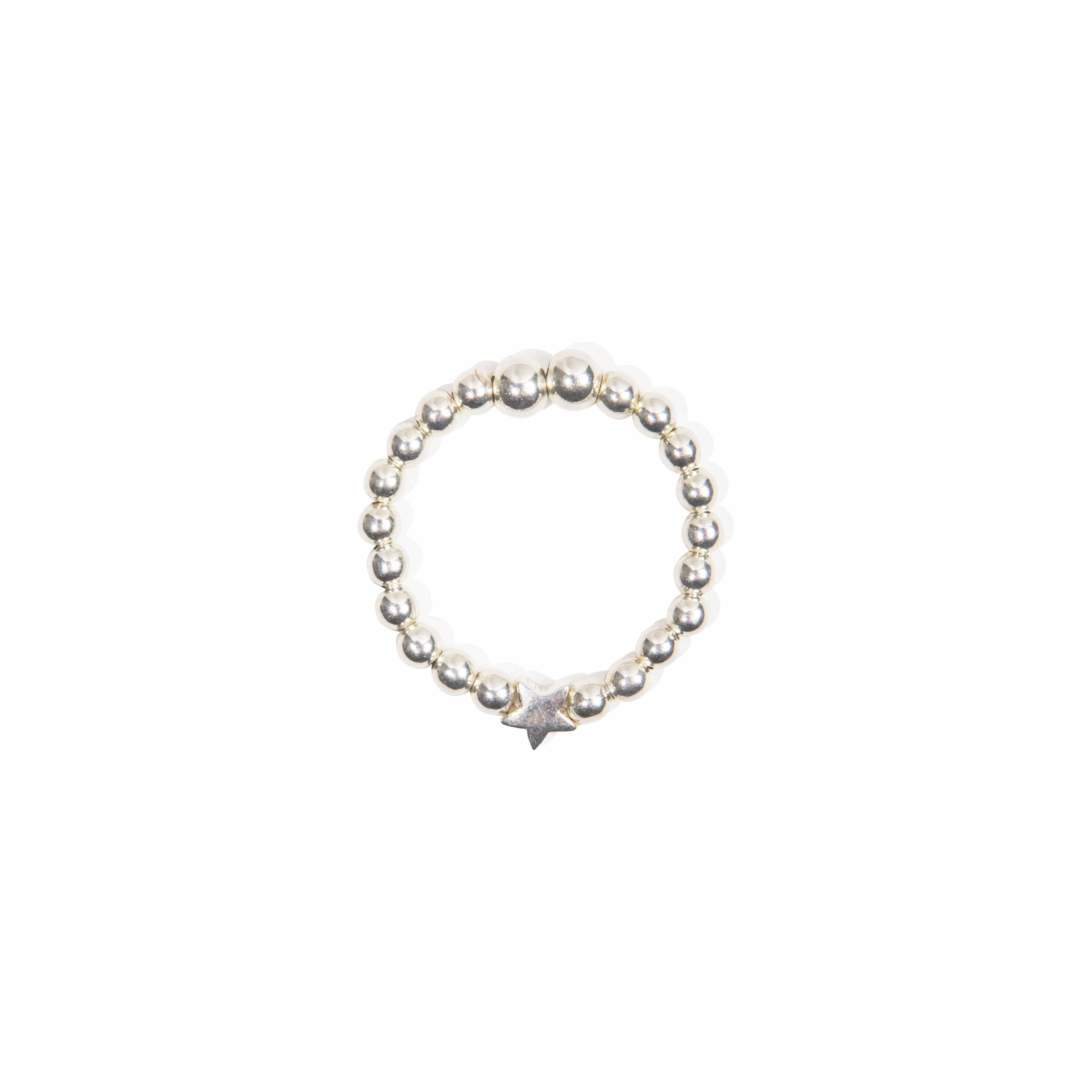 Star Bead Ring - Sterling Silver Ring With Love Beckie