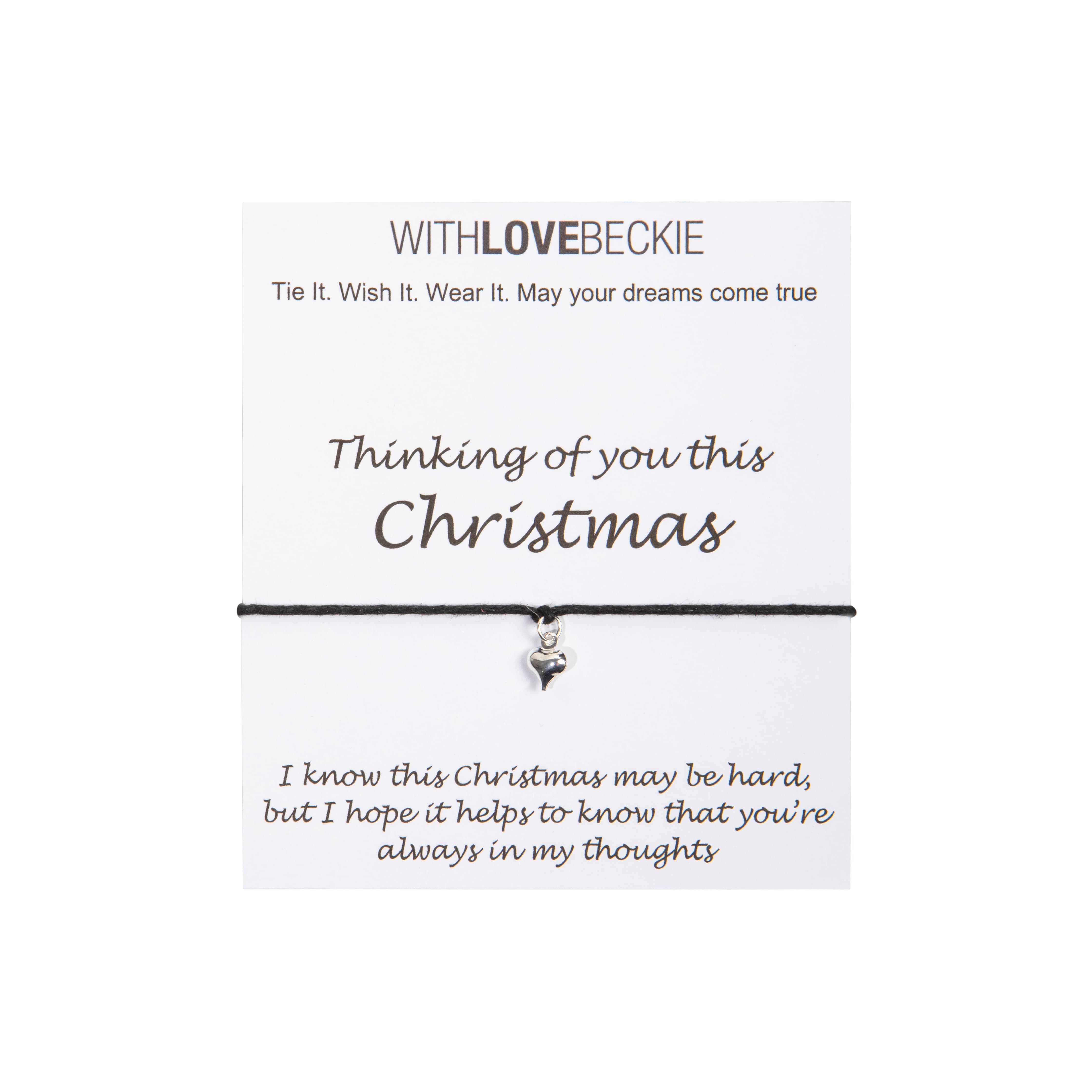Thinking Of You This Christmas Wish String bracelet With Love Beckie