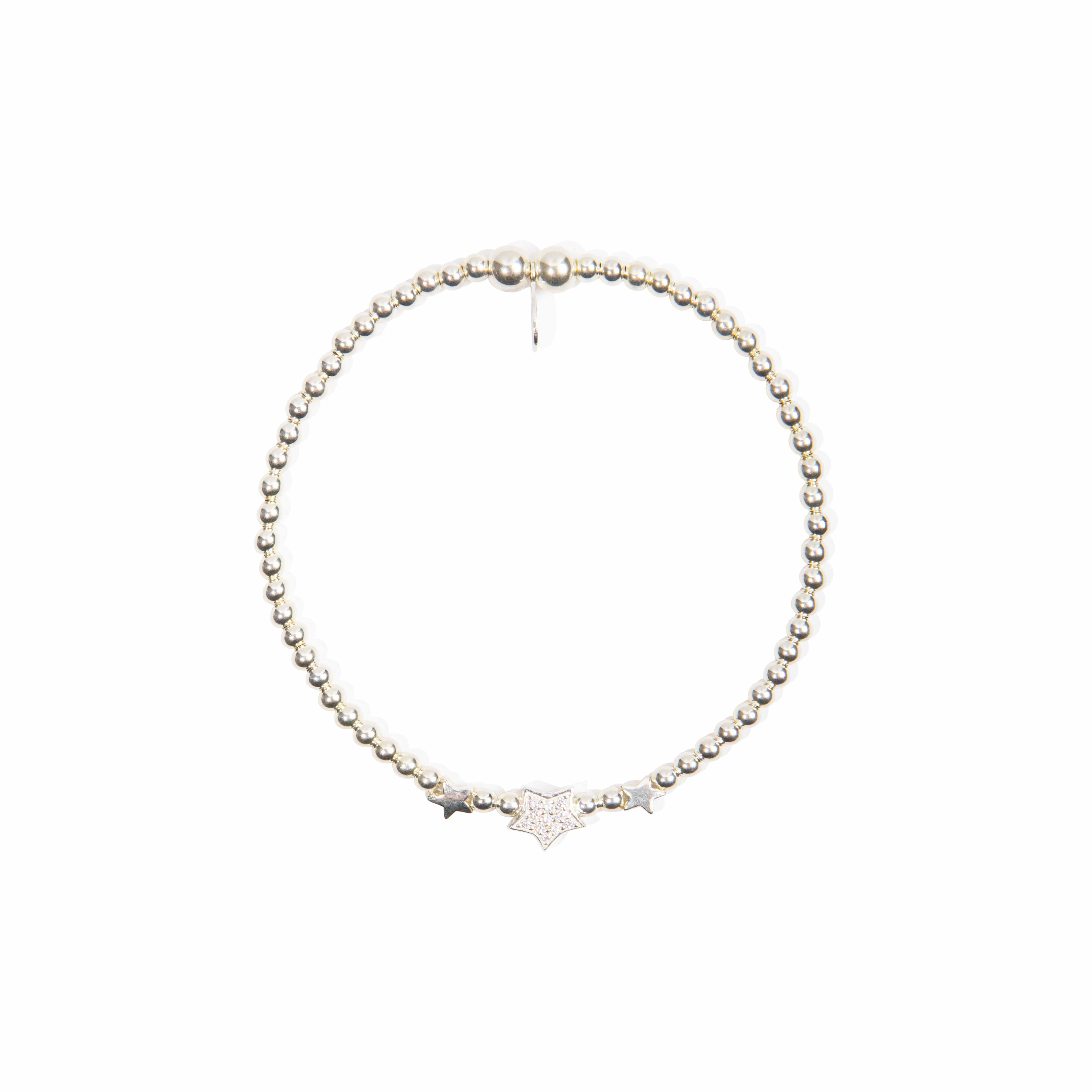 Triple Star Bead Bracelet - Sterling Silver bracelet With Love Beckie