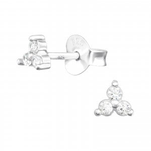 Sterling Silver Small Flower Stud Earrings