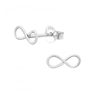 Sterling Silver Infinity Stud Earrings