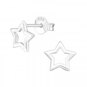 Sterling Silver Star Stud Earrings