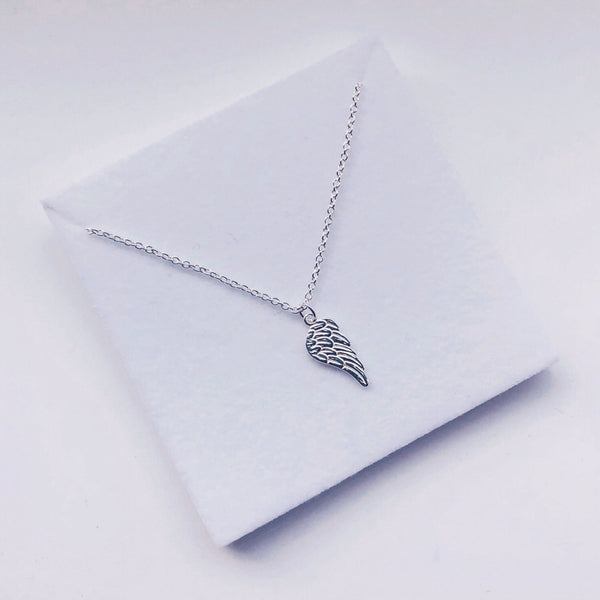 Sterling Silver Angel Wing Necklace